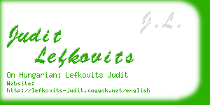 judit lefkovits business card